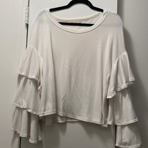 Ruffle long sleeve top